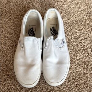 Vans White Slip-On Shoes